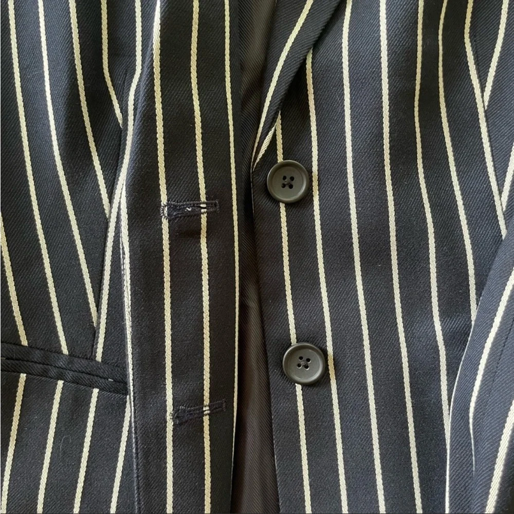 Banana Republic Navy Striped 2 Button Fitted Blazer - Picture 7 of 13